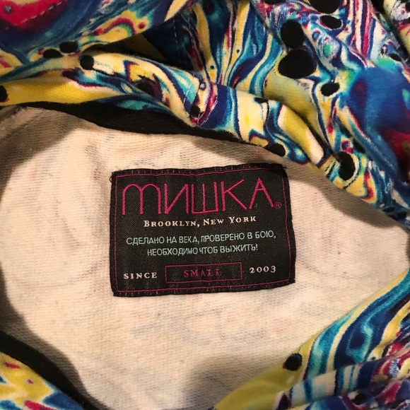 RARE Mishka Oil Spill Sleeveless Hoodie - Picture 3 of 3